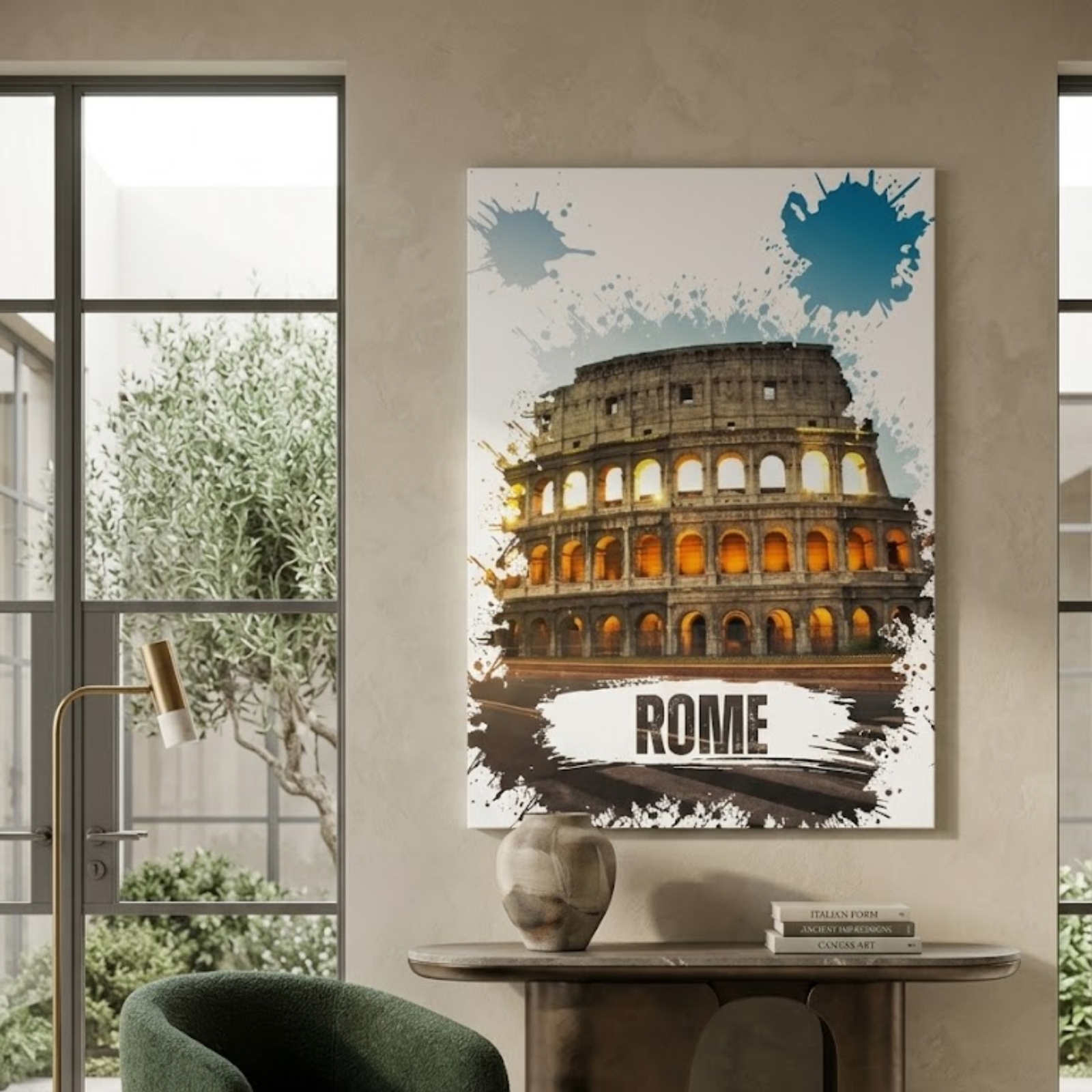 Rome Colosseum Wall Art, Canvas Wall Decor, Home Decoration, Sunset View, Sunset in Rome, Roma City Art, Minimalist Decoration, Kids Gift - Image 6