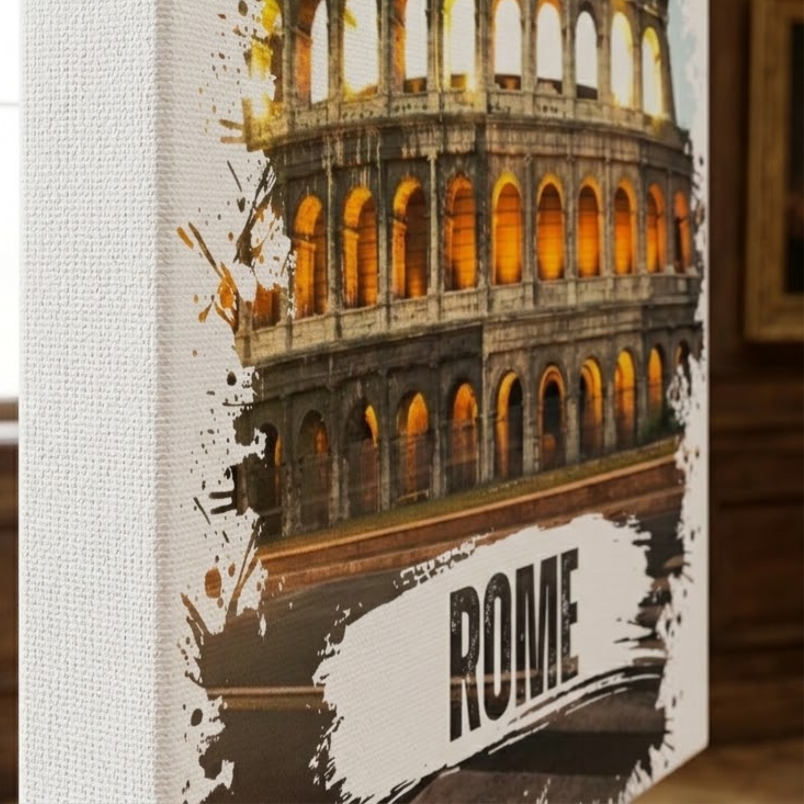 Rome Colosseum Wall Art, Canvas Wall Decor, Home Decoration, Sunset View, Sunset in Rome, Roma City Art, Minimalist Decoration, Kids Gift - Image 7