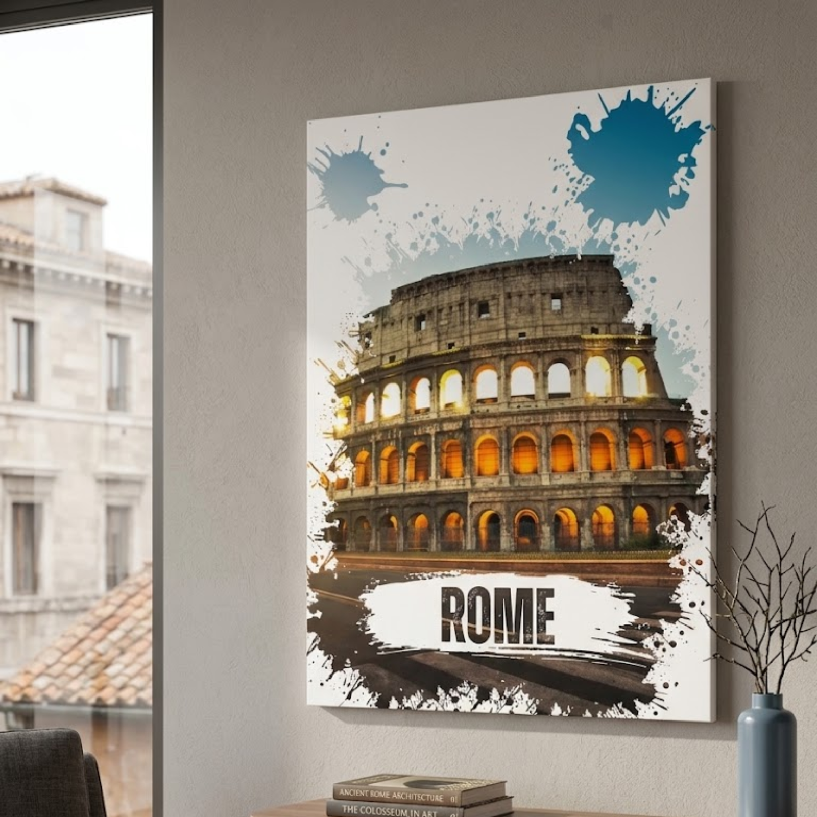 Rome Colosseum Wall Art, Canvas Wall Decor, Home Decoration, Sunset View, Sunset in Rome, Roma City Art, Minimalist Decoration, Kids Gift - Image 13