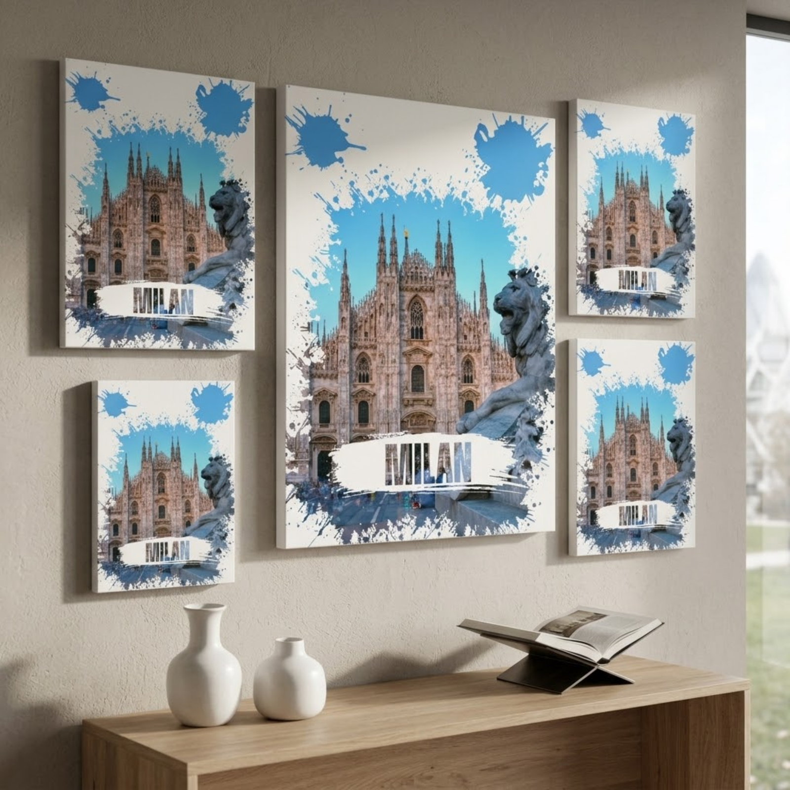 Milan Cathedral Canvas, 3D Canvas Wall Art, Housewarming Gift, Colorful Wall Art, 6 Sizes Canvas, Cotton Canvas Wall Art, Watercolor Art - Image 3