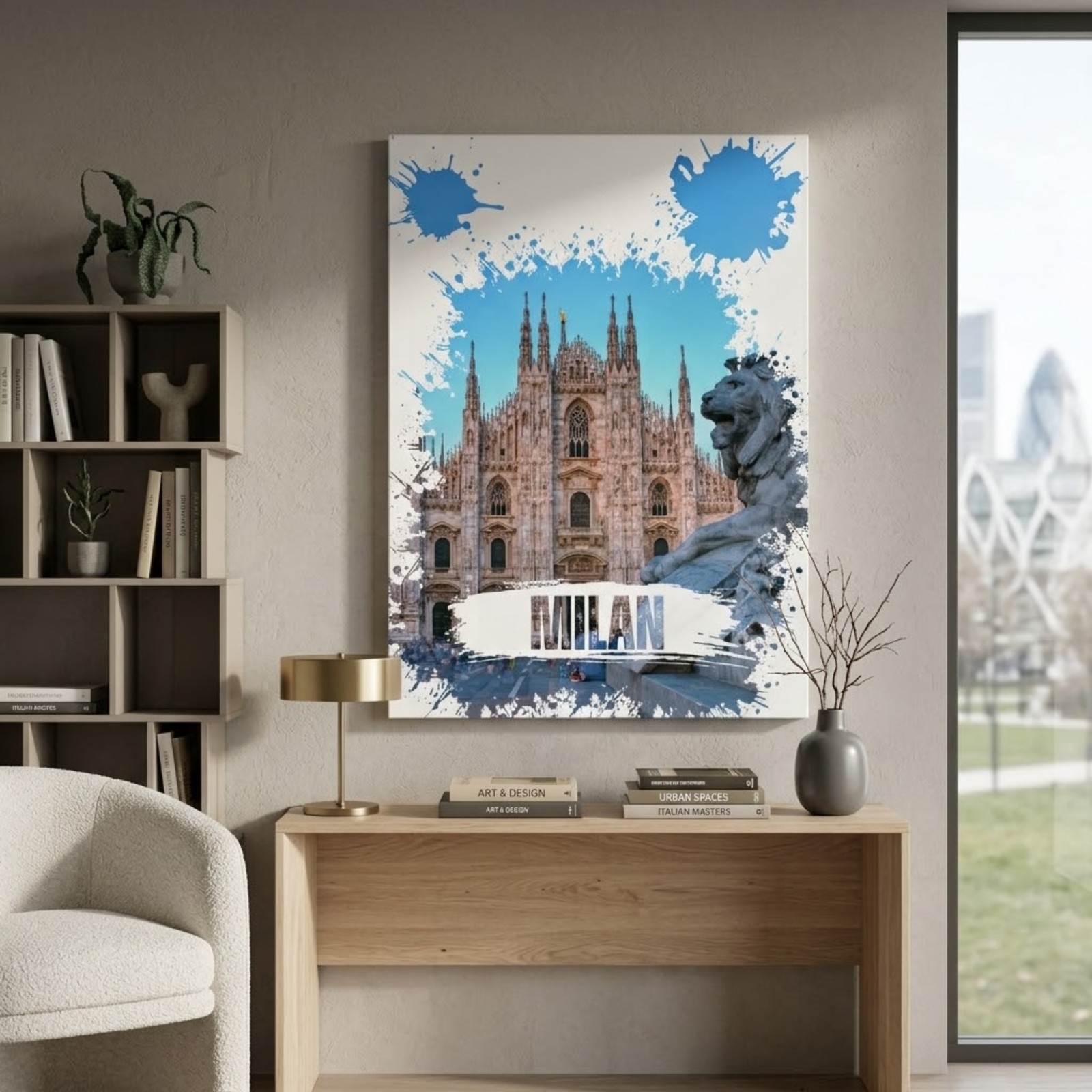 Milan Cathedral Canvas, 3D Canvas Wall Art, Housewarming Gift, Colorful Wall Art, 6 Sizes Canvas, Cotton Canvas Wall Art, Watercolor Art - Image 4