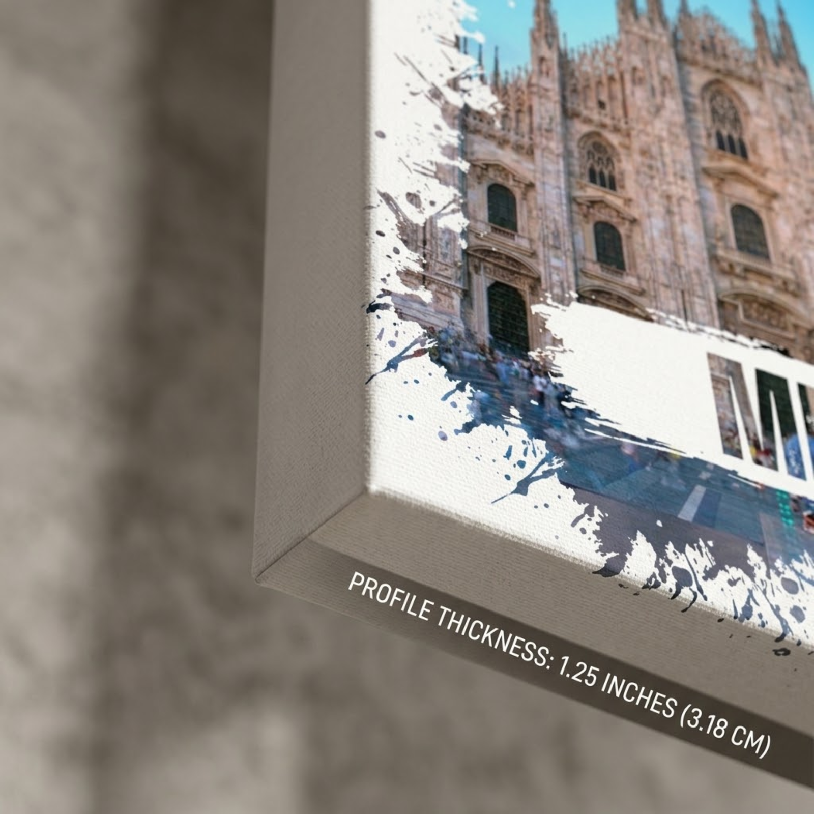 Milan Cathedral Canvas, 3D Canvas Wall Art, Housewarming Gift, Colorful Wall Art, 6 Sizes Canvas, Cotton Canvas Wall Art, Watercolor Art - Image 7