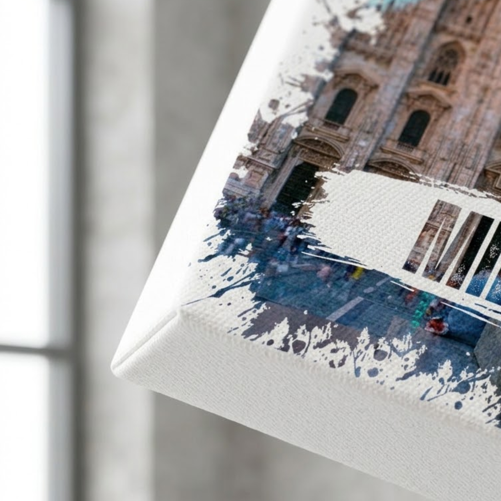 Milan Cathedral Canvas, 3D Canvas Wall Art, Housewarming Gift, Colorful Wall Art, 6 Sizes Canvas, Cotton Canvas Wall Art, Watercolor Art - Image 8