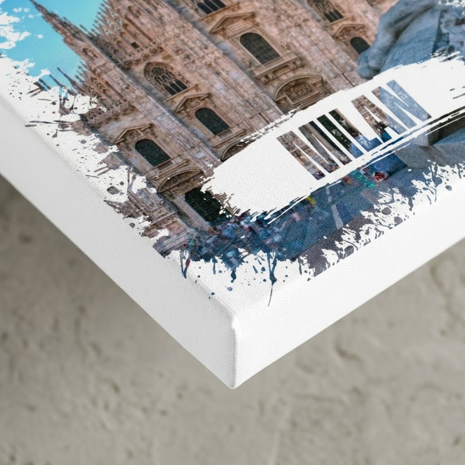 Milan Cathedral Canvas, 3D Canvas Wall Art, Housewarming Gift, Colorful Wall Art, 6 Sizes Canvas, Cotton Canvas Wall Art, Watercolor Art - Image 9