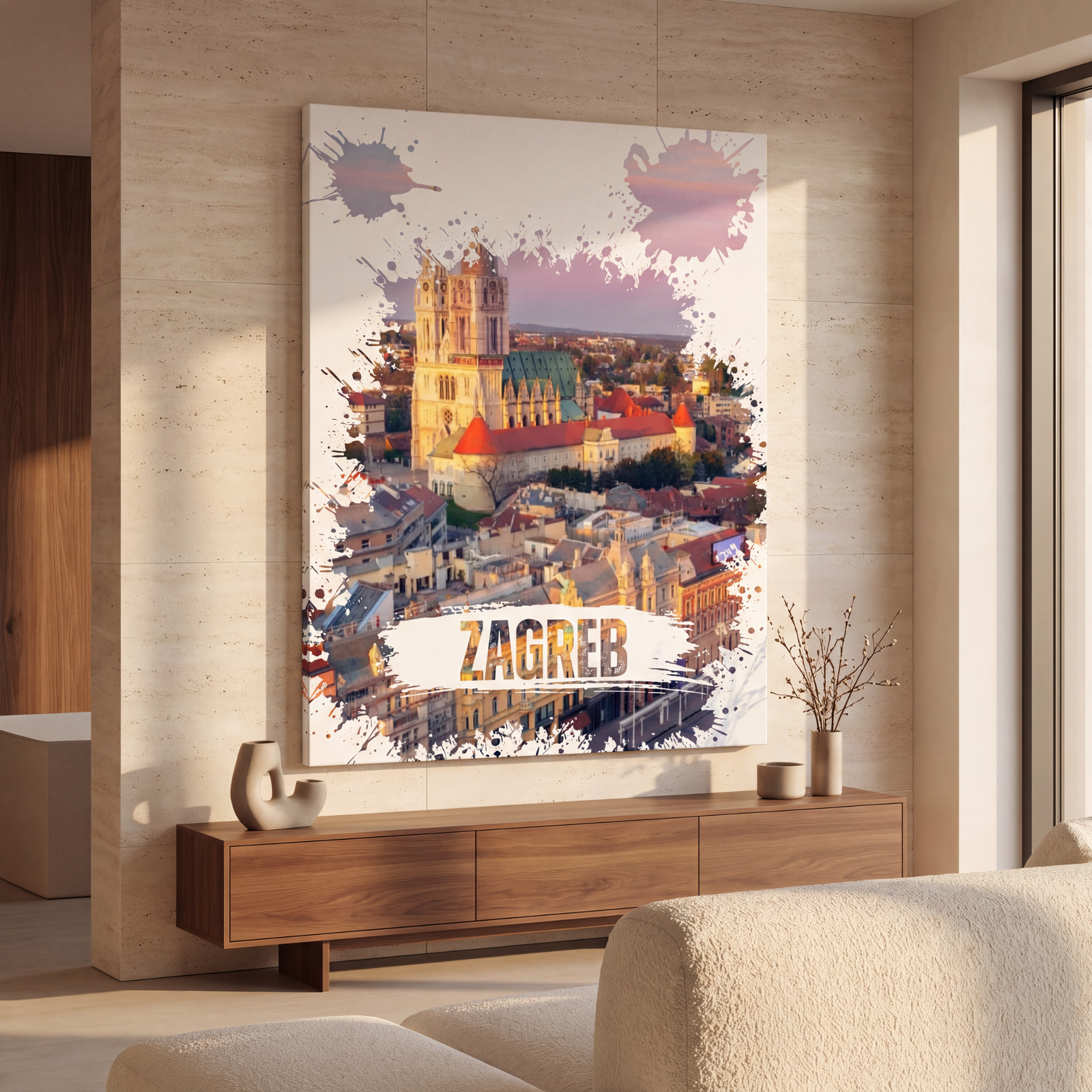 Zagreb Wall Art, Cathedral Canvas Wall Art, Matte Stretched Canvas Art, Croatia Decoration, City View, Housewarming Gift, Artistic Canvas - Image 5