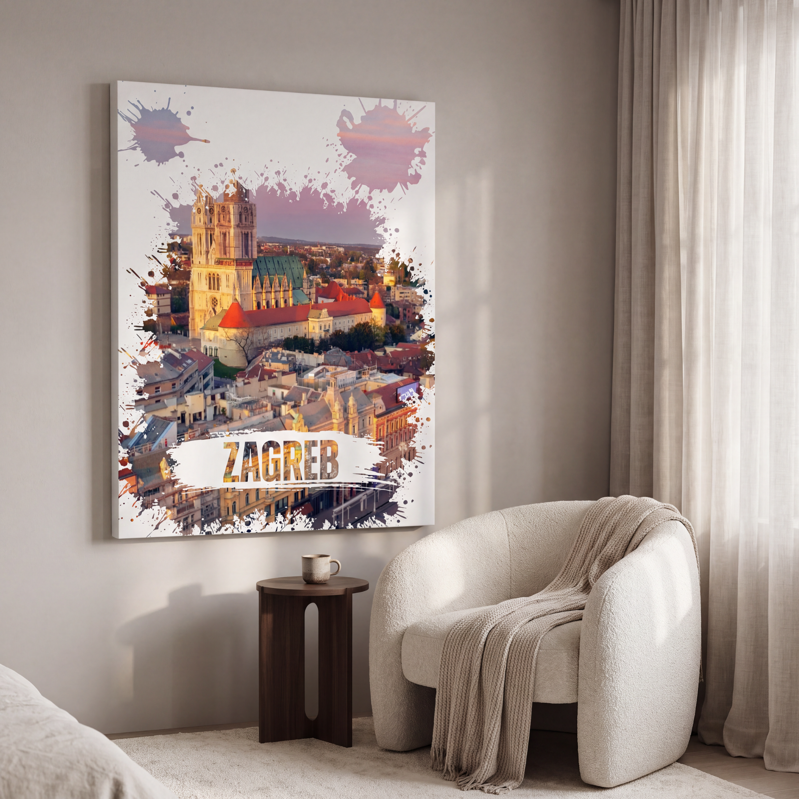 Zagreb Wall Art, Cathedral Canvas Wall Art, Matte Stretched Canvas Art, Croatia Decoration, City View, Housewarming Gift, Artistic Canvas - Image 6