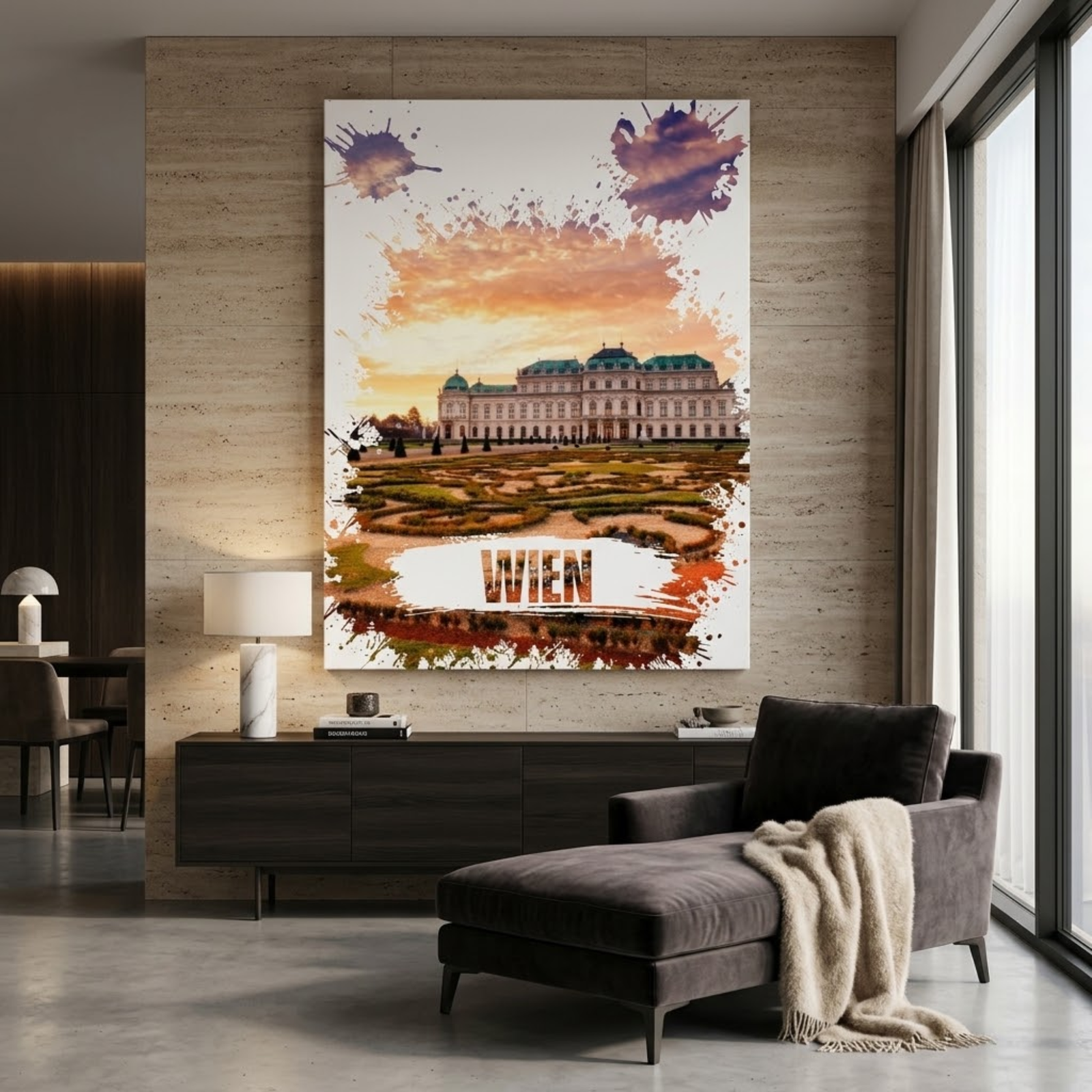 Vienna Belvedere Palace Canvas Art, Wien City Wall Decor, Living Room Decoration, Bedroom Wall Art, Office Gift, Housewarming, Traveler Gift - Image 3