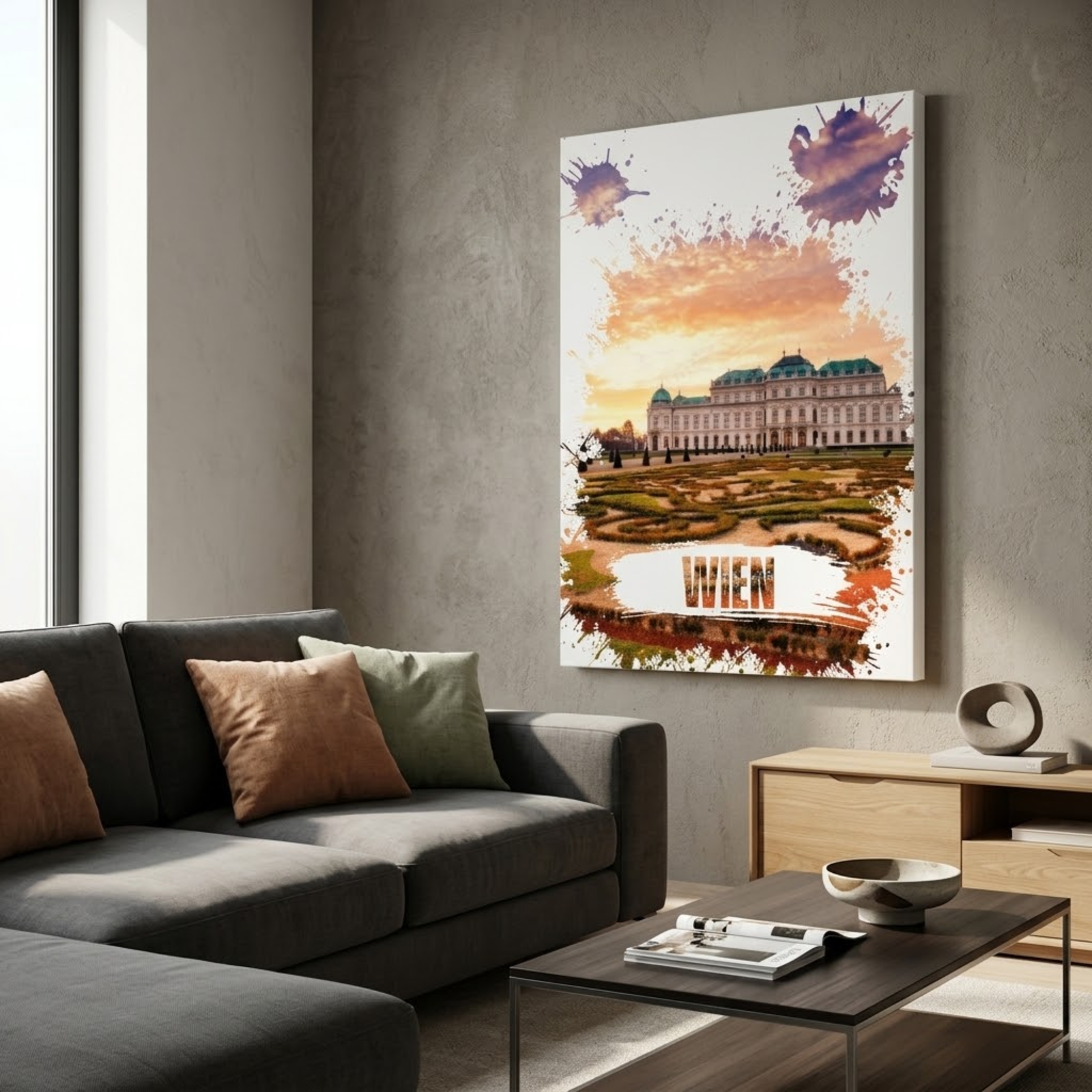 Vienna Belvedere Palace Canvas Art, Wien City Wall Decor, Living Room Decoration, Bedroom Wall Art, Office Gift, Housewarming, Traveler Gift - Image 4