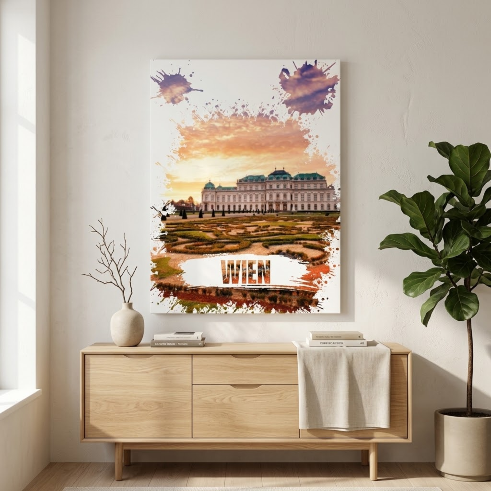 Vienna Belvedere Palace Canvas Art, Wien City Wall Decor, Living Room Decoration, Bedroom Wall Art, Office Gift, Housewarming, Traveler Gift - Image 9