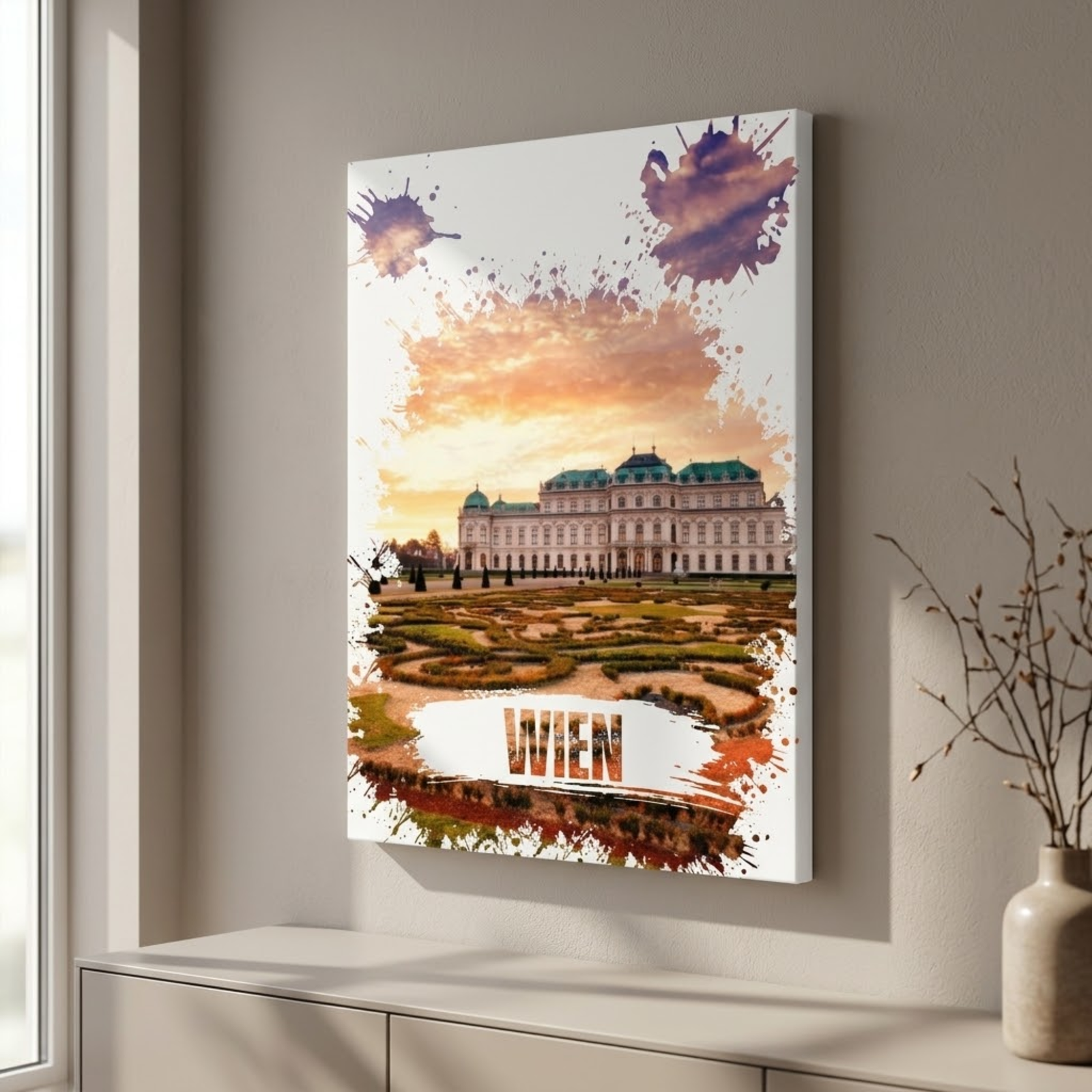 Vienna Belvedere Palace Canvas Art, Wien City Wall Decor, Living Room Decoration, Bedroom Wall Art, Office Gift, Housewarming, Traveler Gift - Image 11