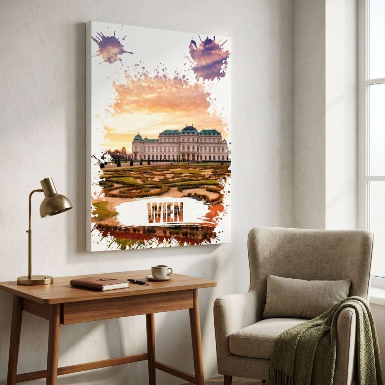 Vienna Belvedere Palace Canvas Art, Wien City Wall Decor, Living Room Decoration, Bedroom Wall Art, Office Gift, Housewarming, Traveler Gift - Image 12