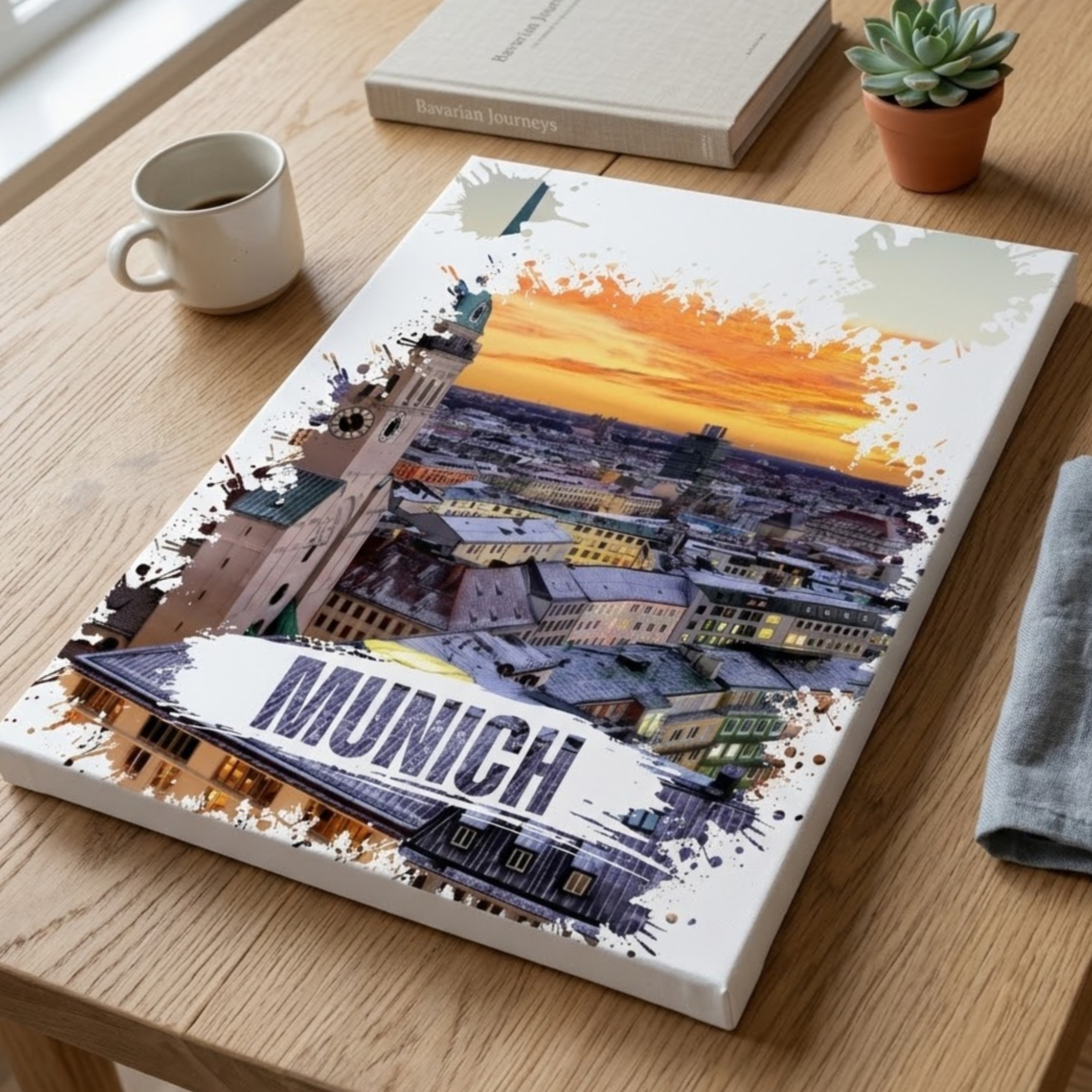 Munich Cityscape Canvas Wall Art, Wall Decoration, Munchen Town Hall, German Wall Art, Home Decoration, Bedroom Wall Art, New House Gift