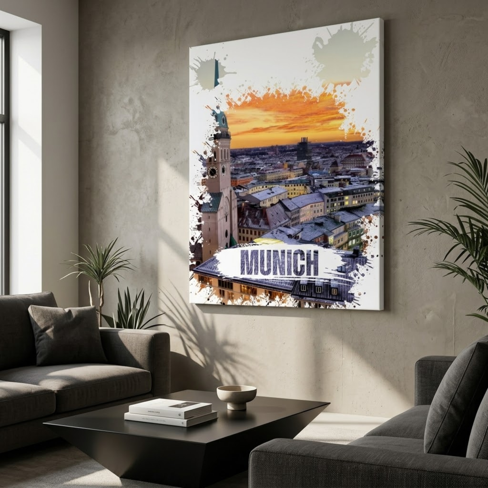 Munich Cityscape Canvas Wall Art, Wall Decoration, Munchen Town Hall, German Wall Art, Home Decoration, Bedroom Wall Art, New House Gift - Image 2