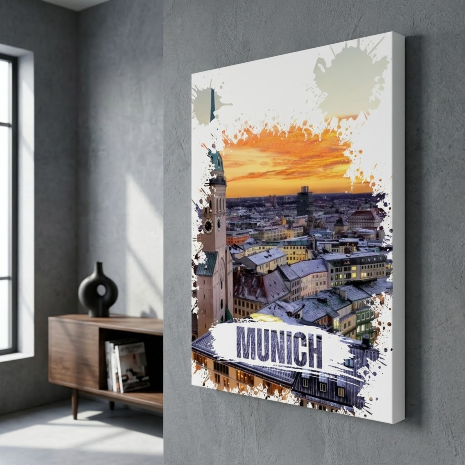 Munich Cityscape Canvas Wall Art, Wall Decoration, Munchen Town Hall, German Wall Art, Home Decoration, Bedroom Wall Art, New House Gift - Image 5