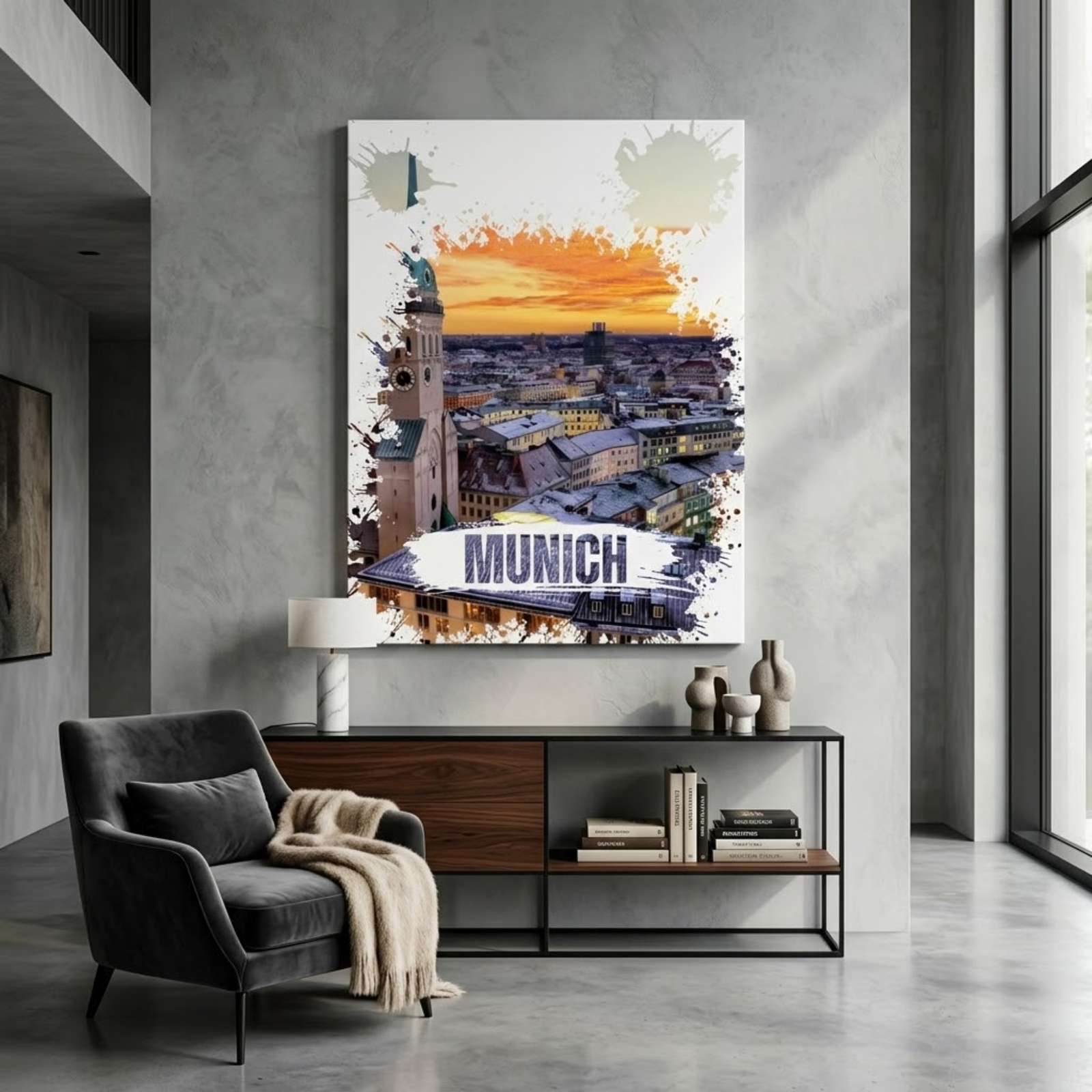 Munich Cityscape Canvas Wall Art, Wall Decoration, Munchen Town Hall, German Wall Art, Home Decoration, Bedroom Wall Art, New House Gift - Image 7