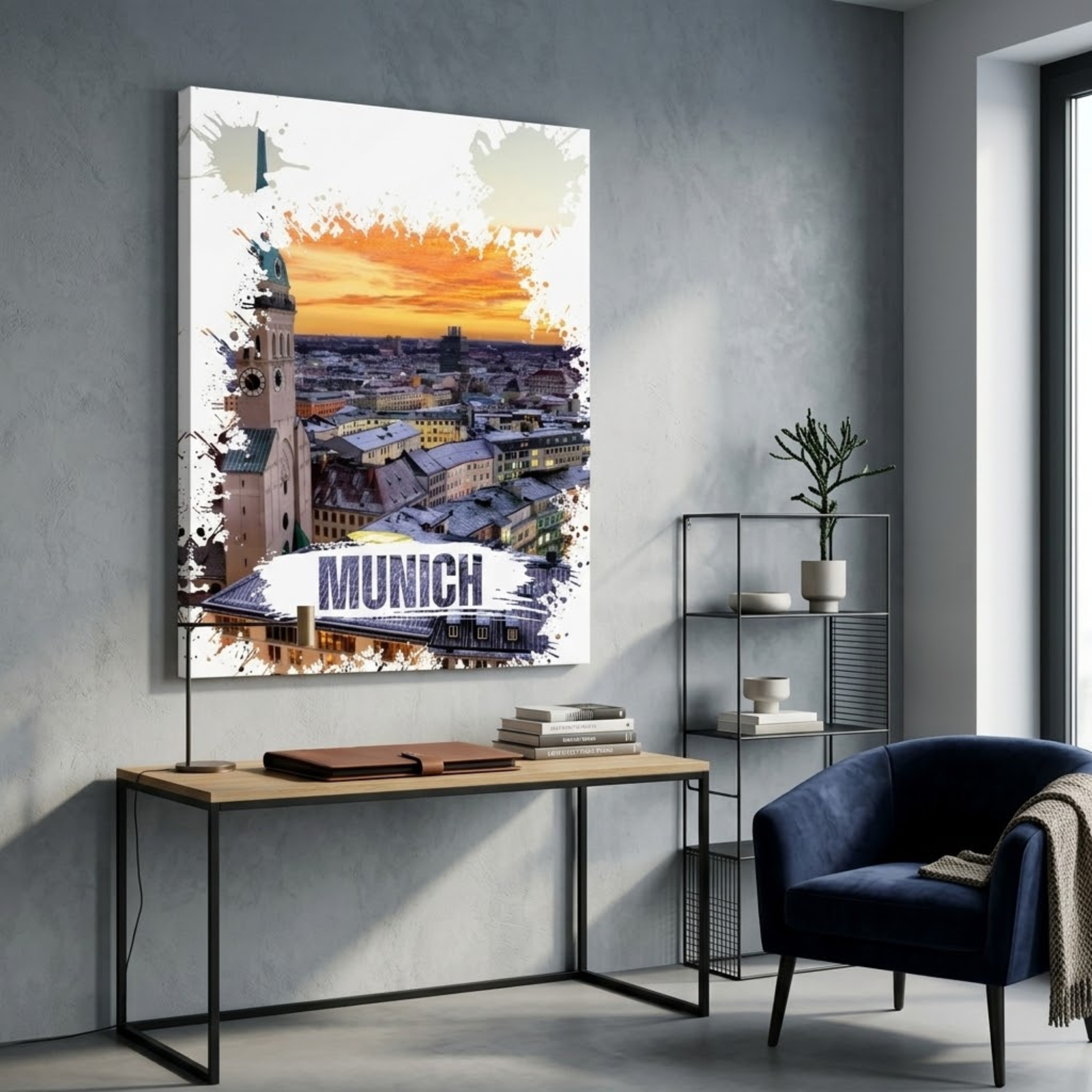 Munich Cityscape Canvas Wall Art, Wall Decoration, Munchen Town Hall, German Wall Art, Home Decoration, Bedroom Wall Art, New House Gift - Image 11