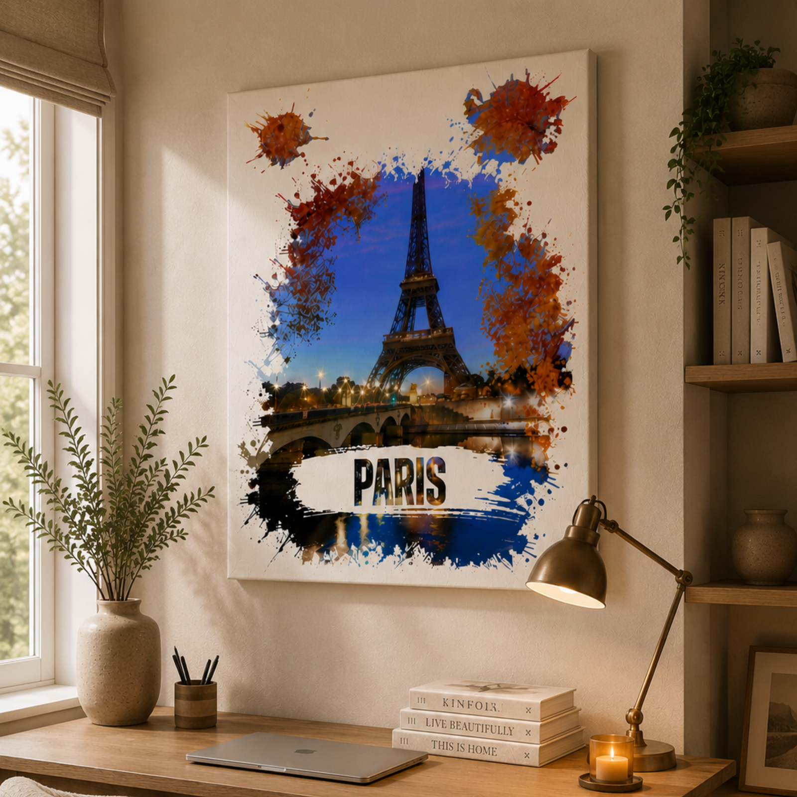 Eiffel Tower Wall Art, Paris City Canvas, Wall Decoration, Capital City Canvas, Housewarming Gift, New Home Gift, Home Decoration, Xmas Gift - Image 4
