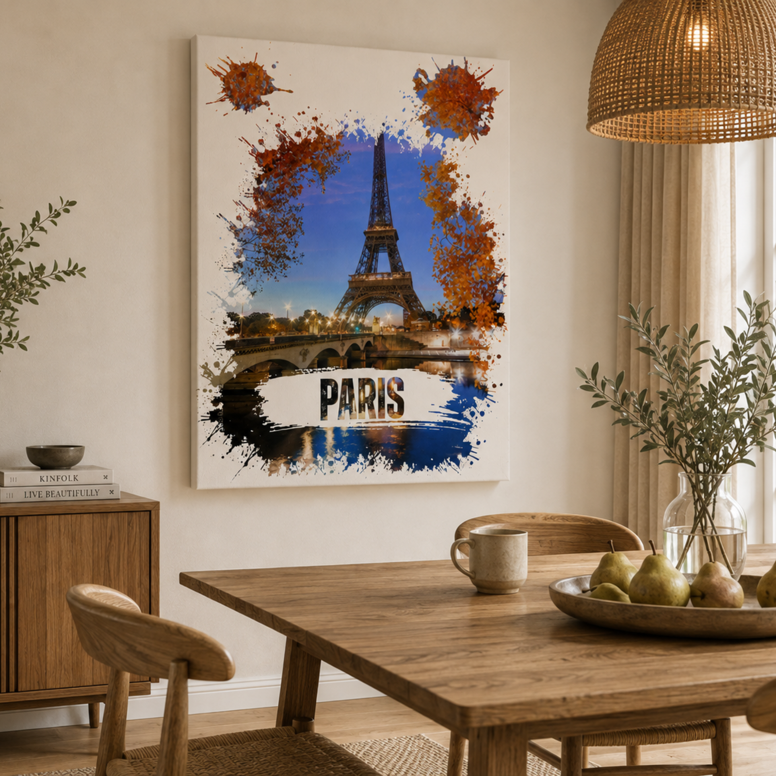 Eiffel Tower Wall Art, Paris City Canvas, Wall Decoration, Capital City Canvas, Housewarming Gift, New Home Gift, Home Decoration, Xmas Gift - Image 5