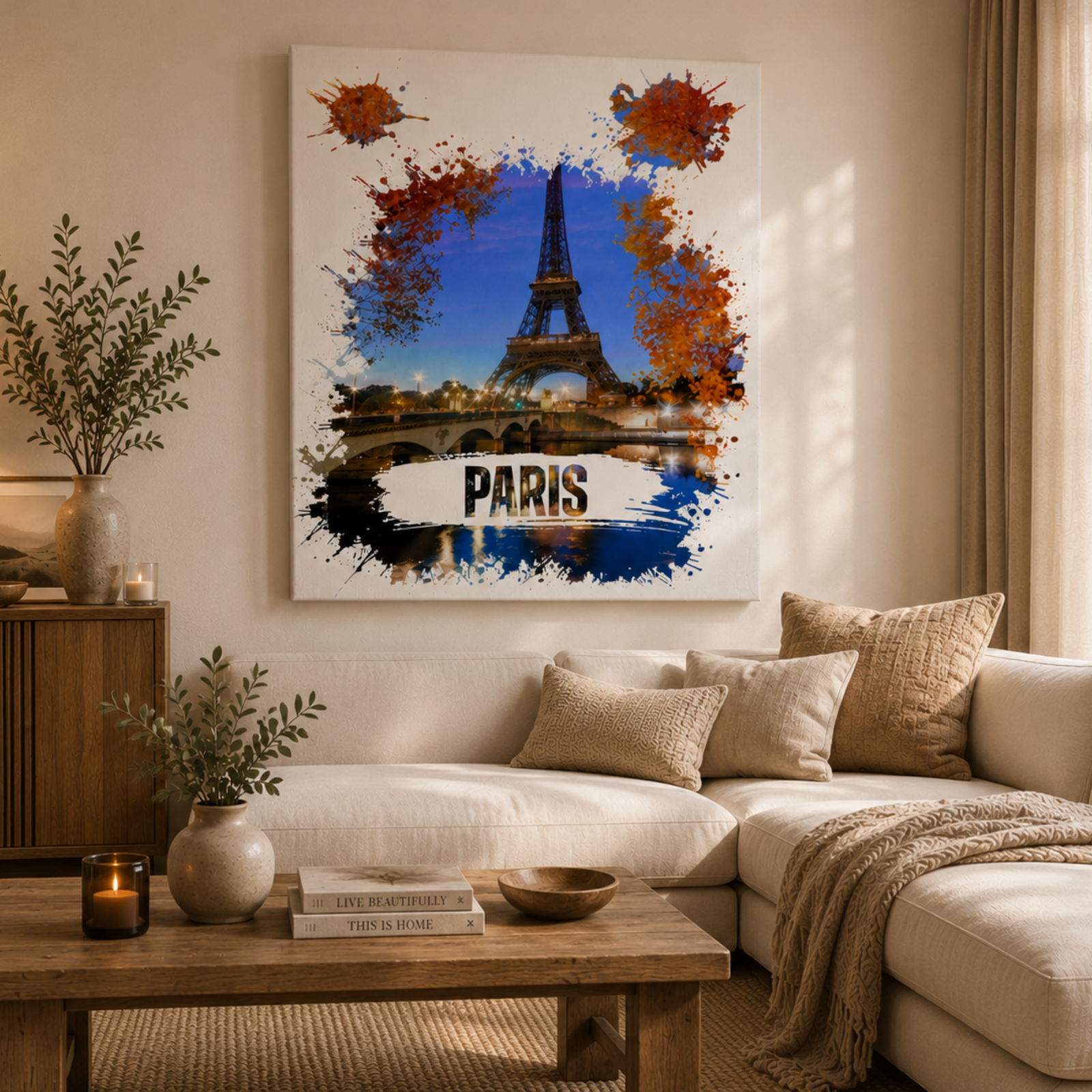 Eiffel Tower Wall Art, Paris City Canvas, Wall Decoration, Capital City Canvas, Housewarming Gift, New Home Gift, Home Decoration, Xmas Gift - Image 6