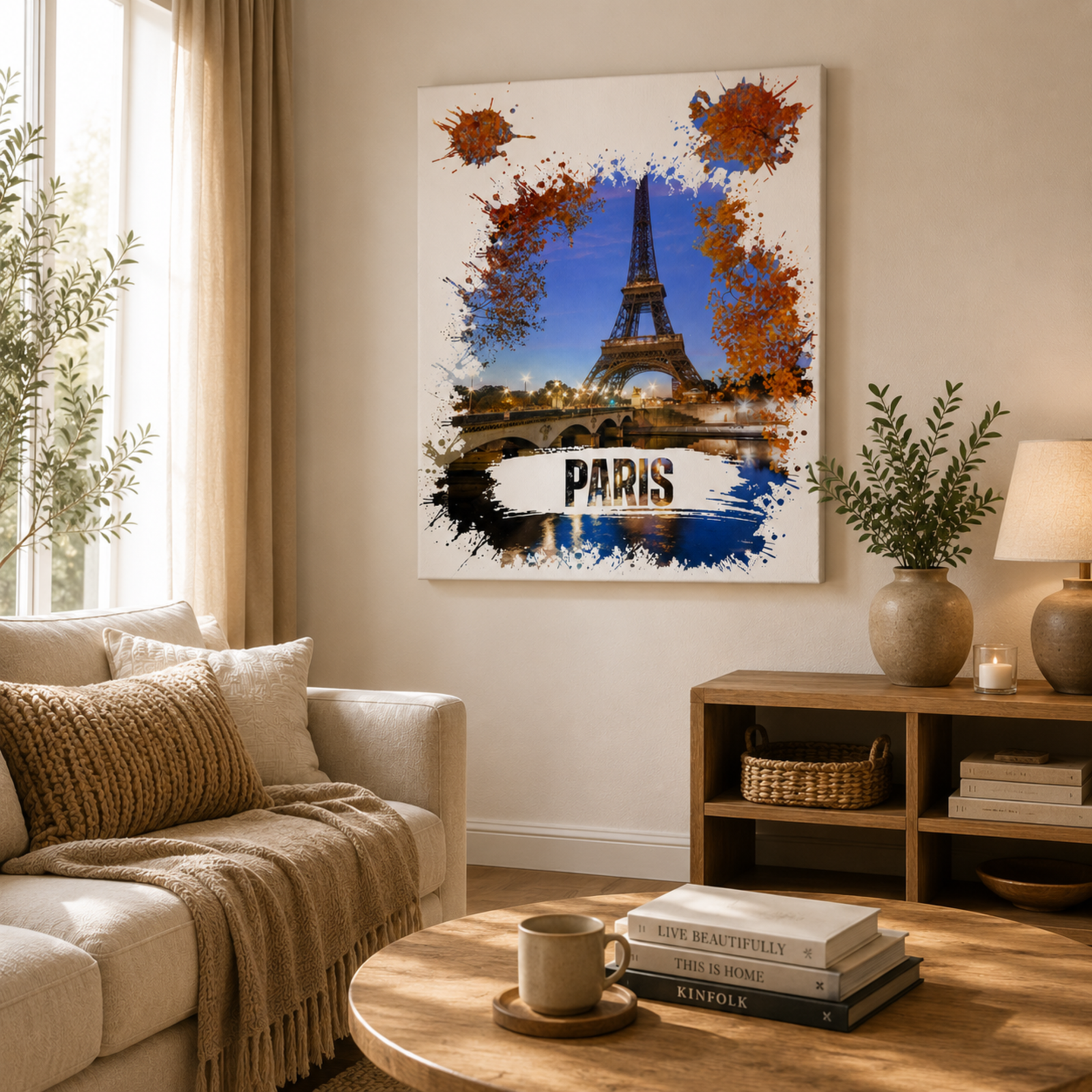 Eiffel Tower Wall Art, Paris City Canvas, Wall Decoration, Capital City Canvas, Housewarming Gift, New Home Gift, Home Decoration, Xmas Gift - Image 9