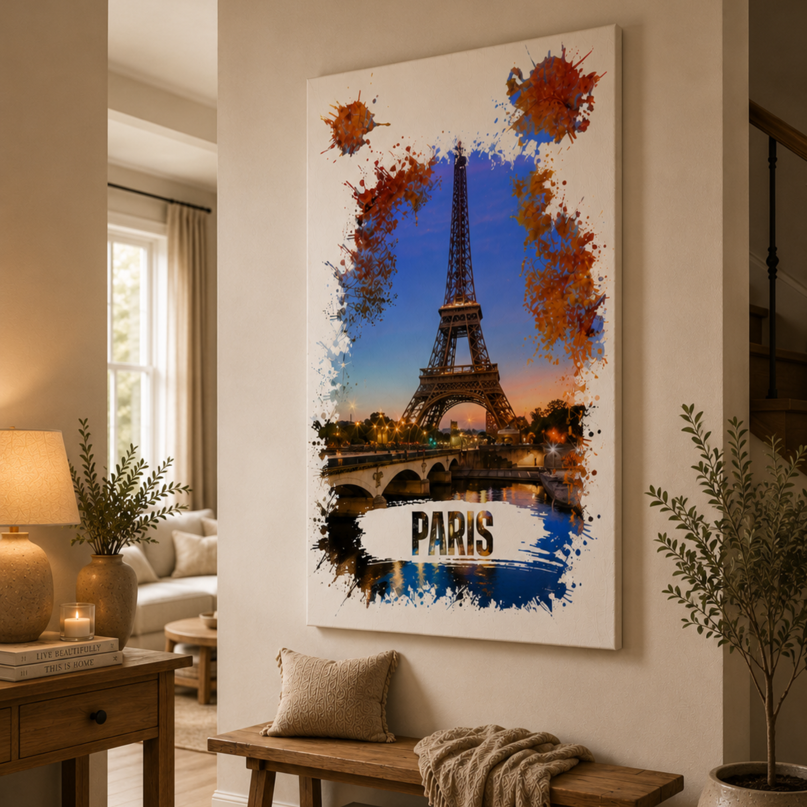 Eiffel Tower Wall Art, Paris City Canvas, Wall Decoration, Capital City Canvas, Housewarming Gift, New Home Gift, Home Decoration, Xmas Gift - Image 13