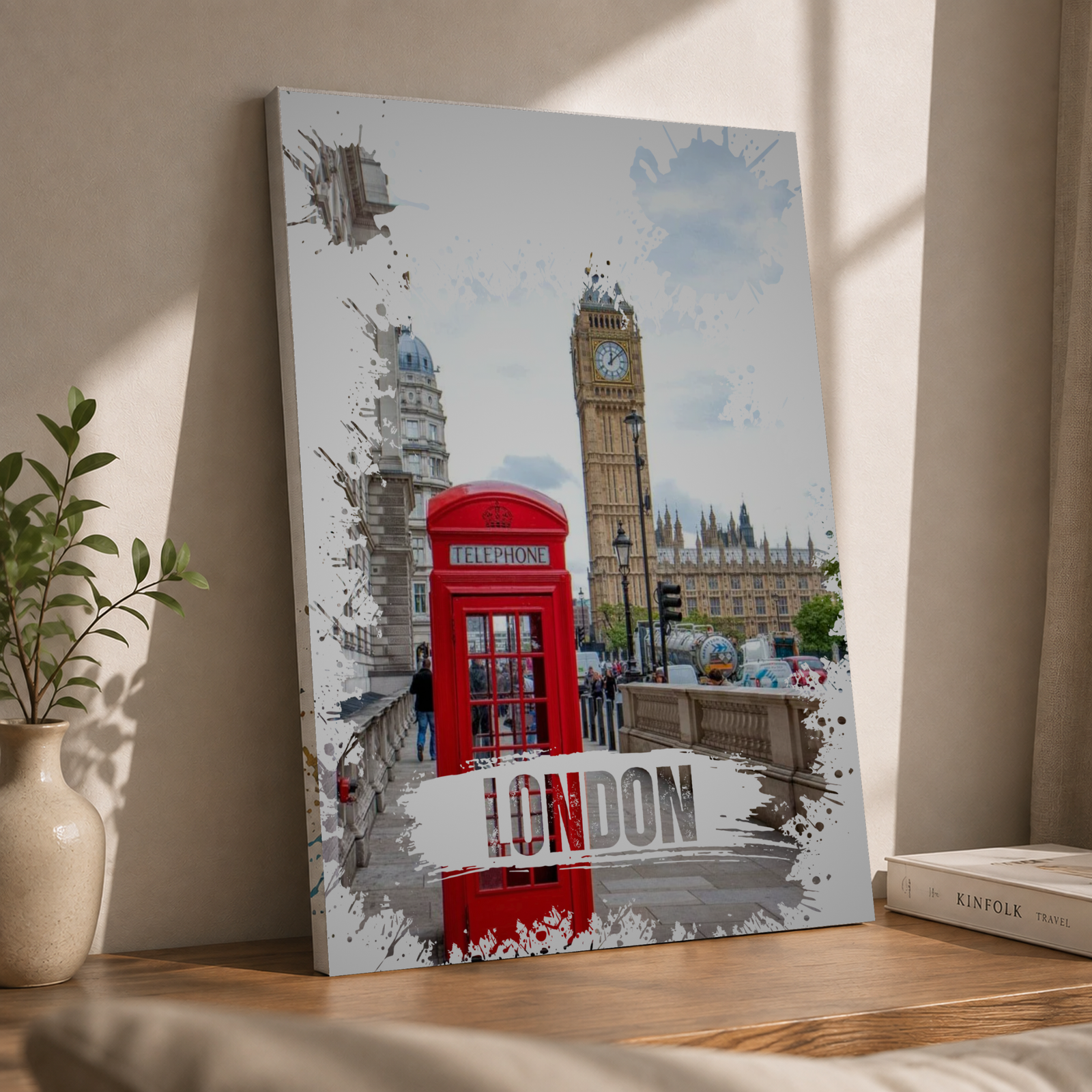 London Matte Canvas, Stretched Wall Art, 1.25" Depth, 6 Sizes, Canvas Wall Art, Housewarming, Living Room Decor, Home Decoration, Xmas Gift - Image 2