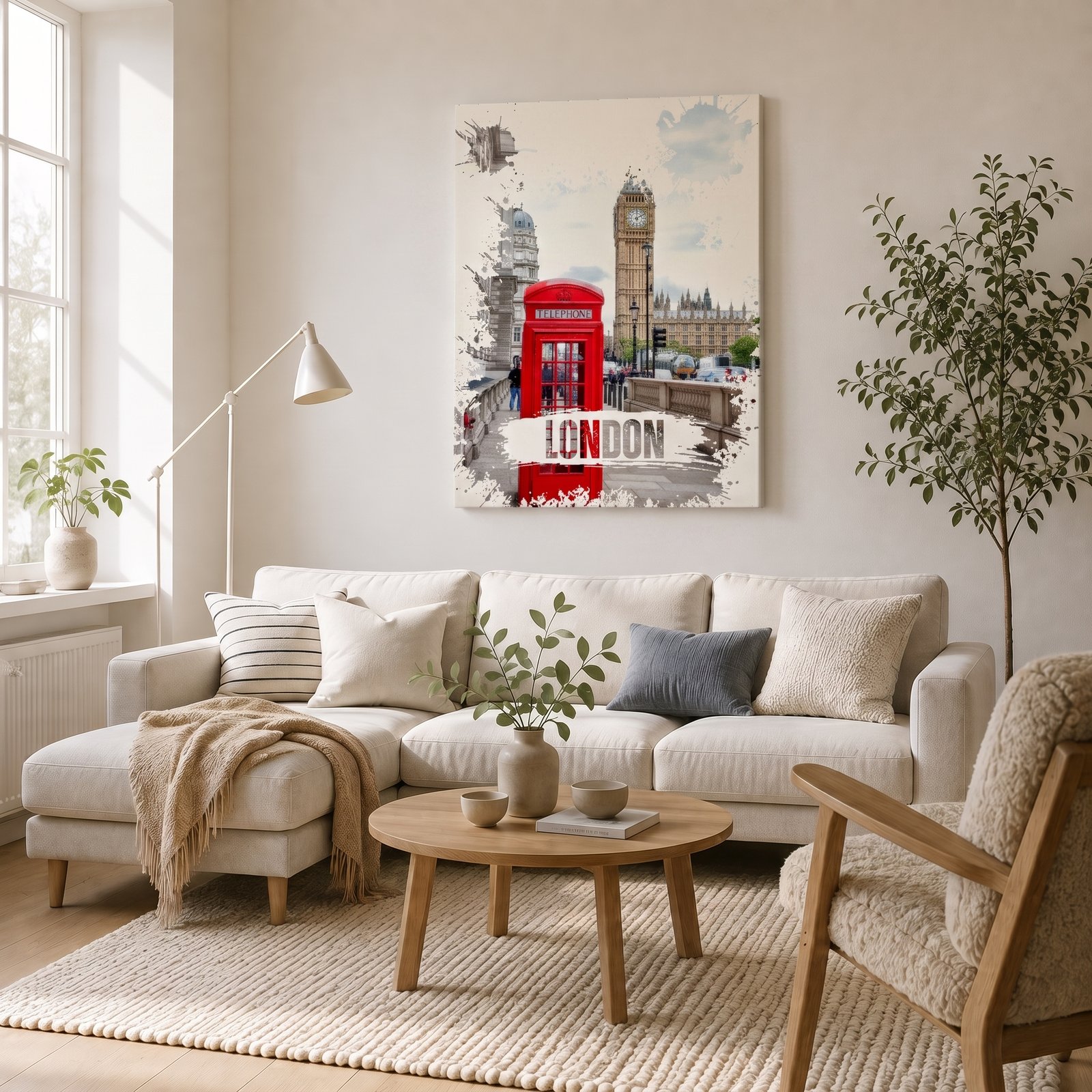 London Matte Canvas, Stretched Wall Art, 1.25" Depth, 6 Sizes, Canvas Wall Art, Housewarming, Living Room Decor, Home Decoration, Xmas Gift - Image 3