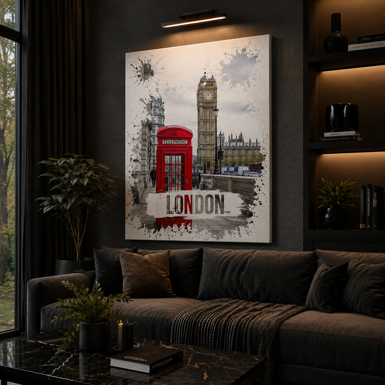 London Matte Canvas, Stretched Wall Art, 1.25" Depth, 6 Sizes, Canvas Wall Art, Housewarming, Living Room Decor, Home Decoration, Xmas Gift - Image 8