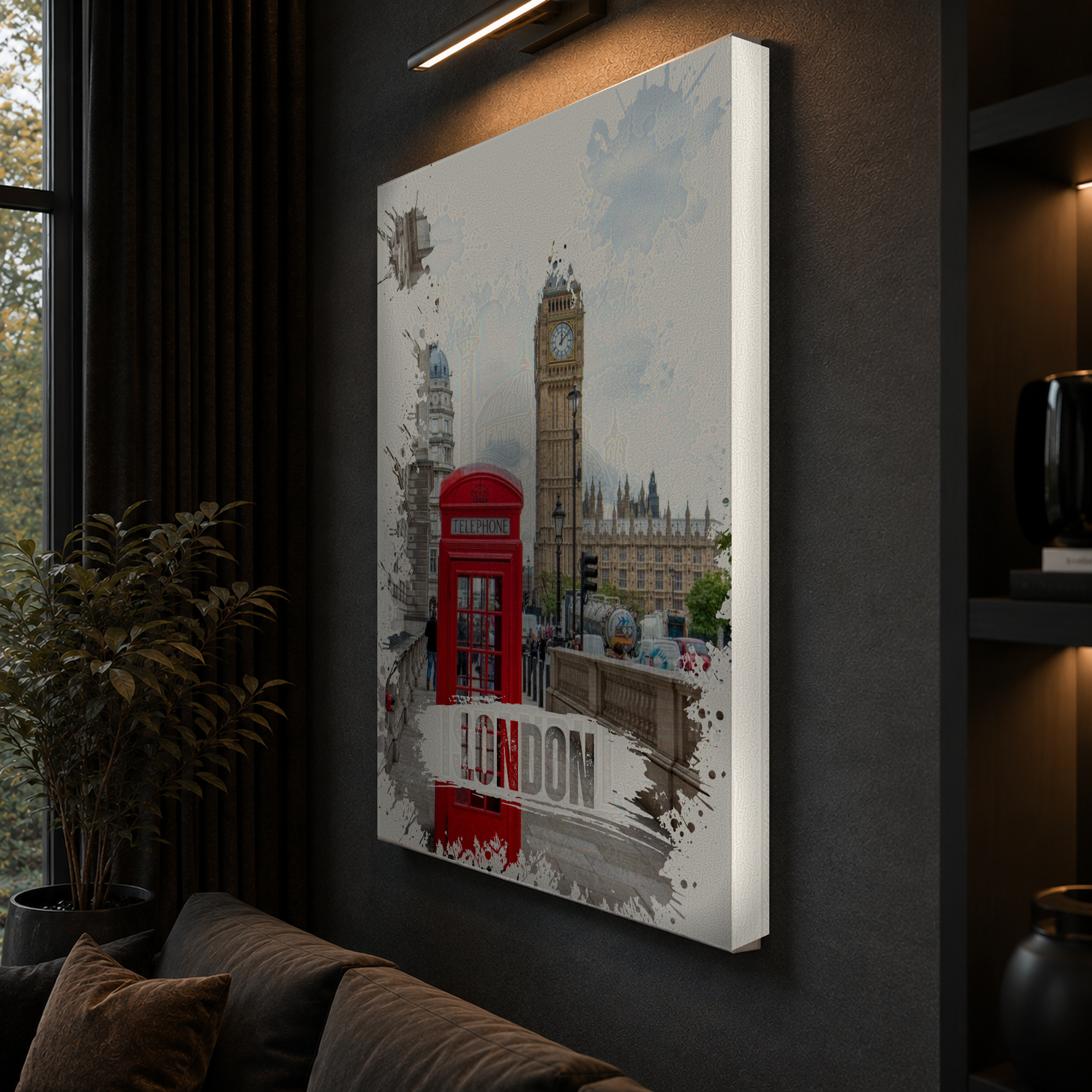 London Matte Canvas, Stretched Wall Art, 1.25" Depth, 6 Sizes, Canvas Wall Art, Housewarming, Living Room Decor, Home Decoration, Xmas Gift - Image 9