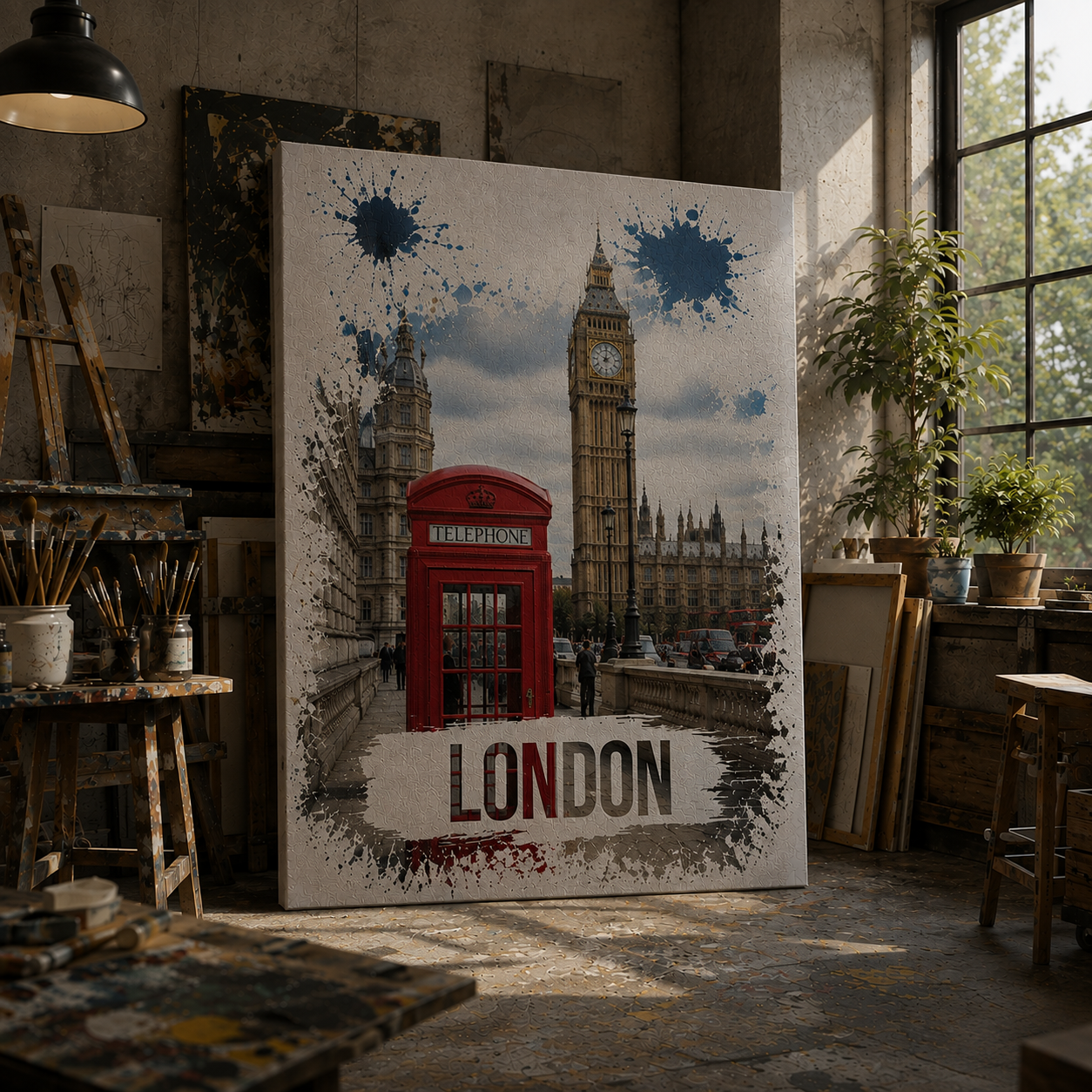 London Matte Canvas, Stretched Wall Art, 1.25" Depth, 6 Sizes, Canvas Wall Art, Housewarming, Living Room Decor, Home Decoration, Xmas Gift - Image 10