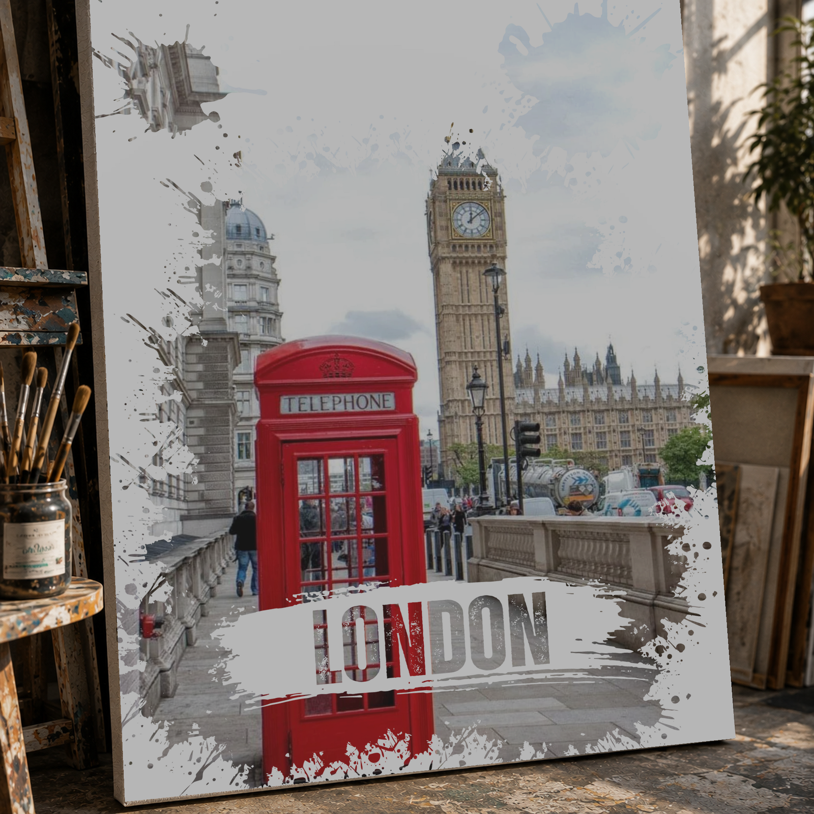 London Matte Canvas, Stretched Wall Art, 1.25" Depth, 6 Sizes, Canvas Wall Art, Housewarming, Living Room Decor, Home Decoration, Xmas Gift - Image 11