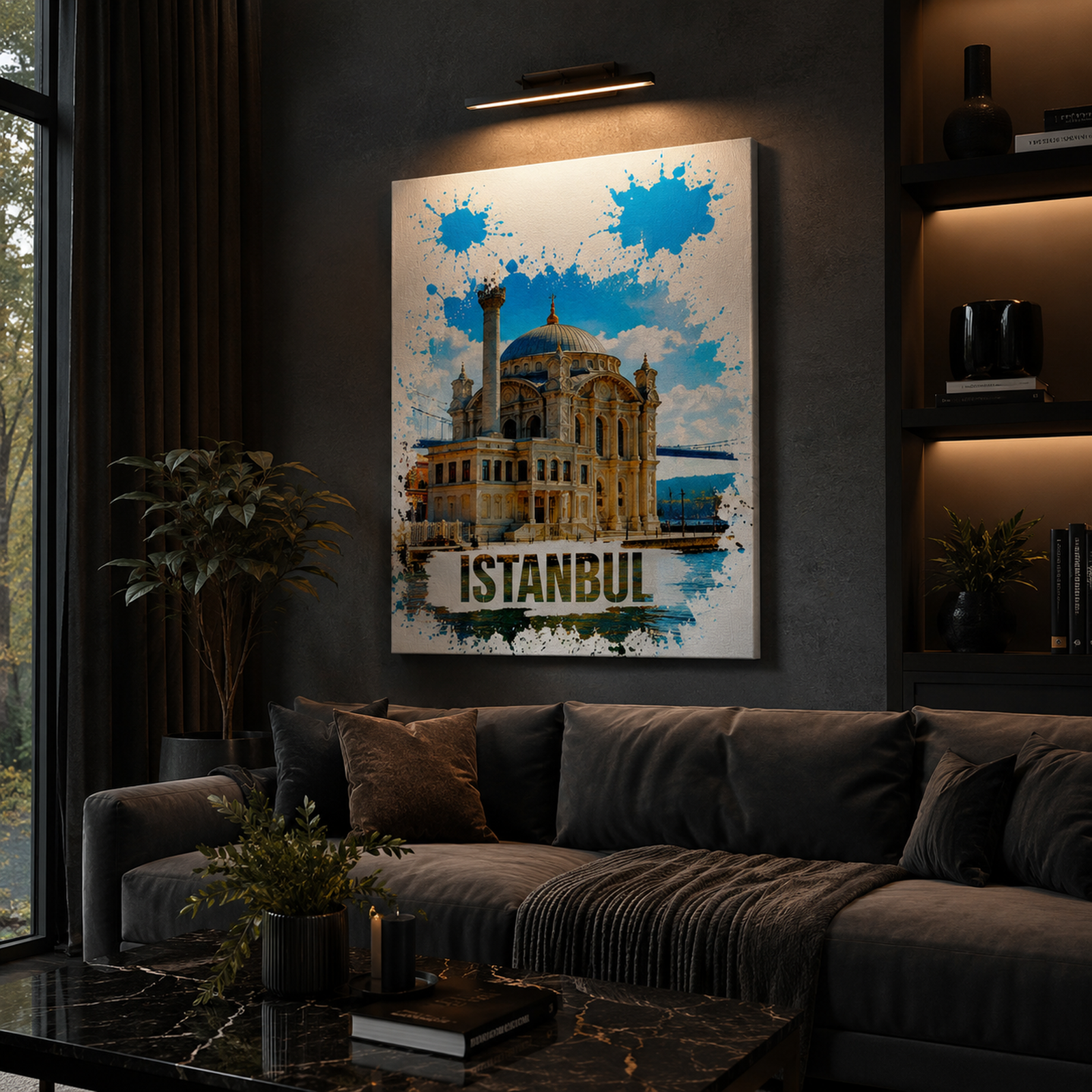 Istanbul Canvas Wall Art, 6 Sizes, Ortakoy Mosque Print, Bosphorus Cityscape, Turkish Home Decor, Living Room Art, Housewarming Gift - Image 4