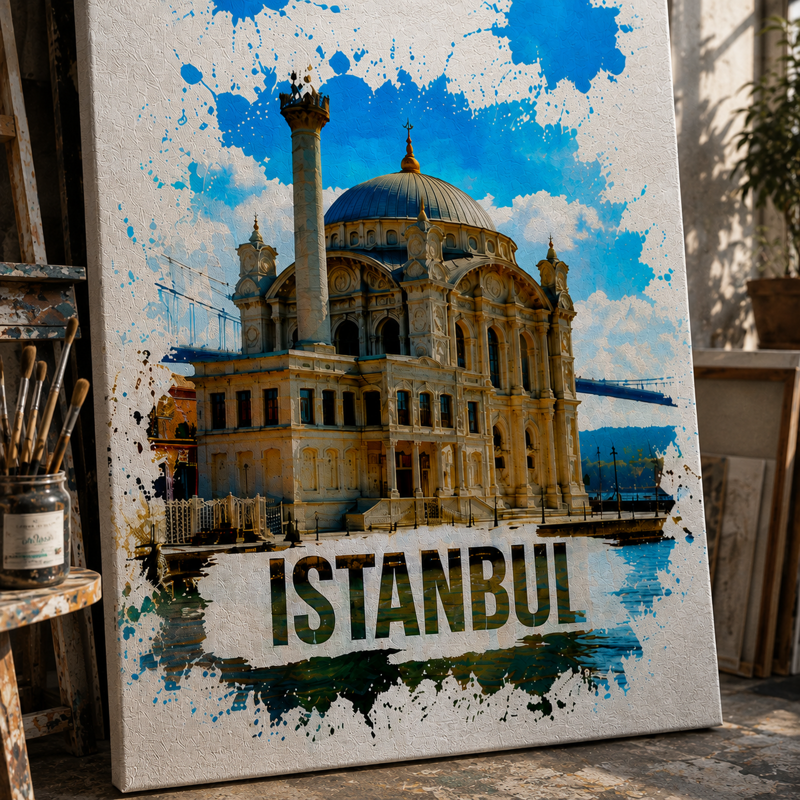 Istanbul Canvas Wall Art, 6 Sizes, Ortakoy Mosque Print, Bosphorus Cityscape, Turkish Home Decor, Living Room Art, Housewarming Gift - Image 14