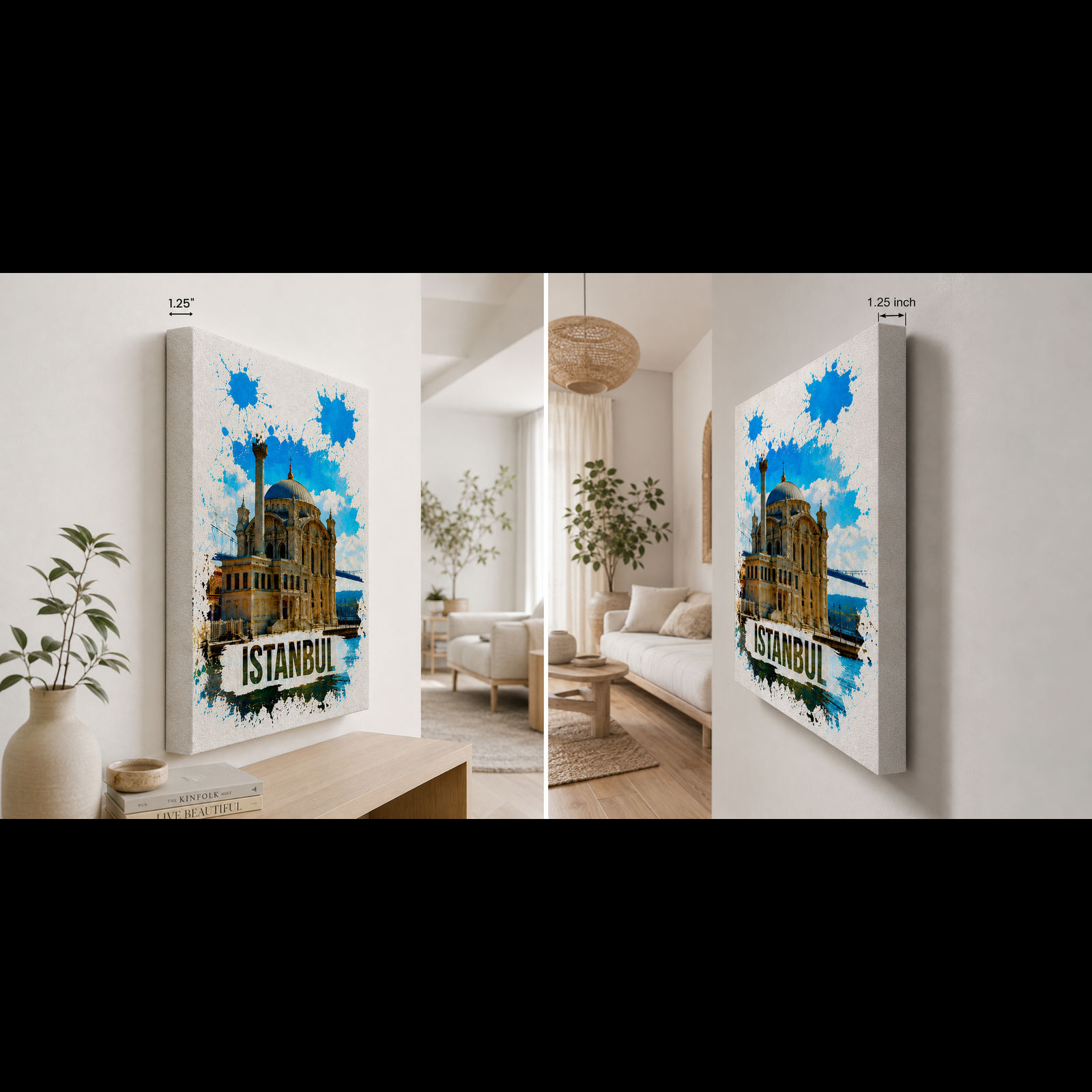 Istanbul Canvas Wall Art, 6 Sizes, Ortakoy Mosque Print, Bosphorus Cityscape, Turkish Home Decor, Living Room Art, Housewarming Gift - Image 15