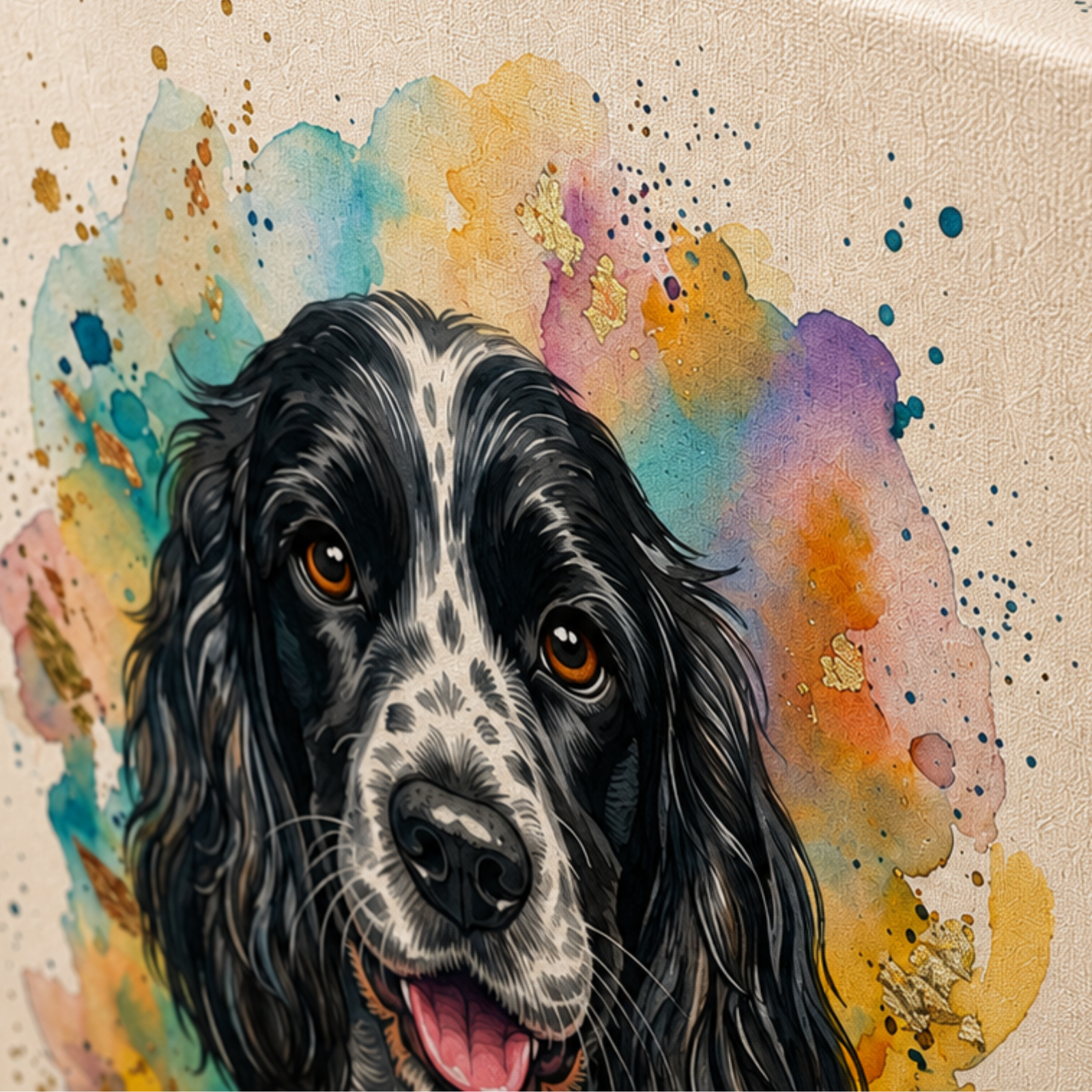English Cocker Spaniel Canvas Wall Art, Black and White Cocker Spaniel, Pet Supply, 3D Pet Portrait, Cocker Spaniel Poster, Canvas Wall Art - Image 11